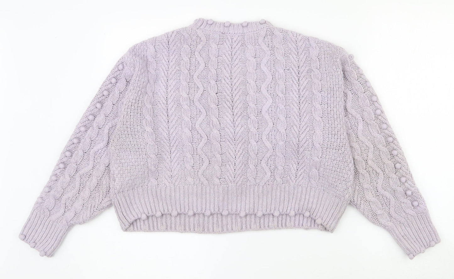 George Womens Pink Crew Neck  Acrylic Pullover Jumper Size 12   - 12-14