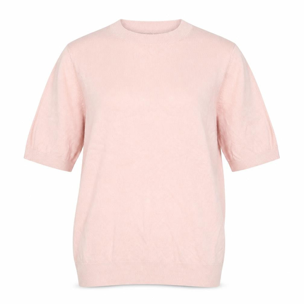 F&F Womens Pink  Viscose Basic T-Shirt Size 6 Crew Neck