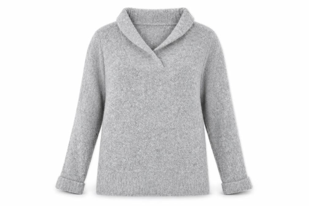 Coercion Womens Grey Roll Neck  Nylon Pullover Jumper Size XL