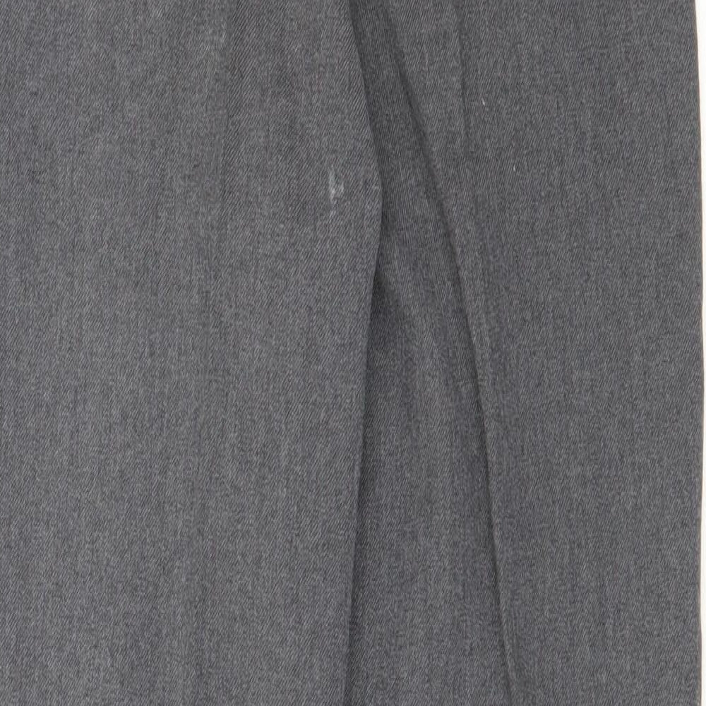 George Boys Grey  Polyester Cropped Trousers Size 8-9 Years  Regular Zip