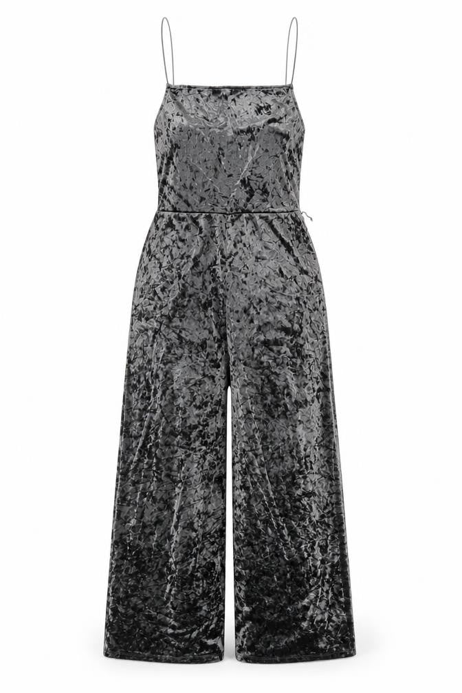 Topshop Womens Grey  Polyester Jumpsuit One-Piece Size 12 L25 in