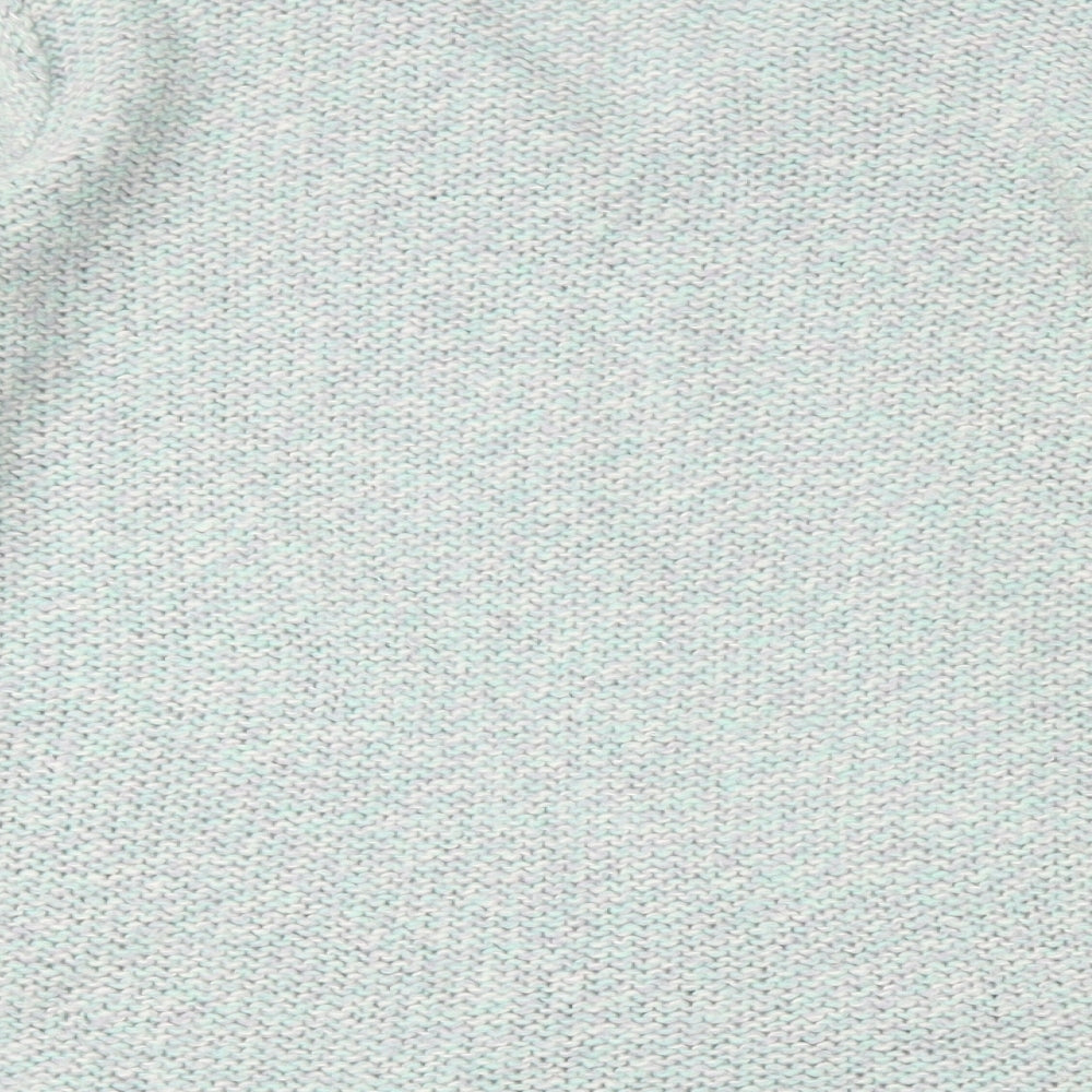 F&F Womens Green V-Neck  Acrylic Pullover Jumper Size 12