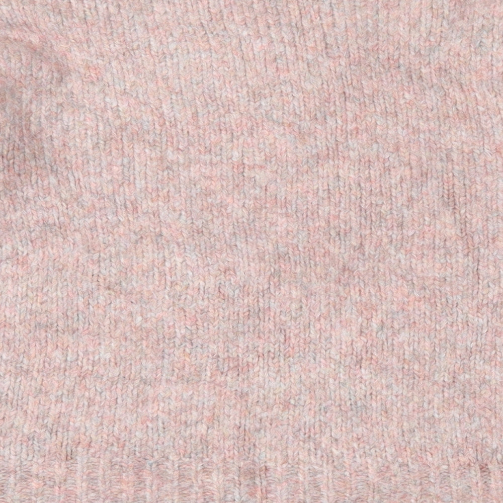 TU Womens Pink V-Neck  Acrylic Pullover Jumper Size S