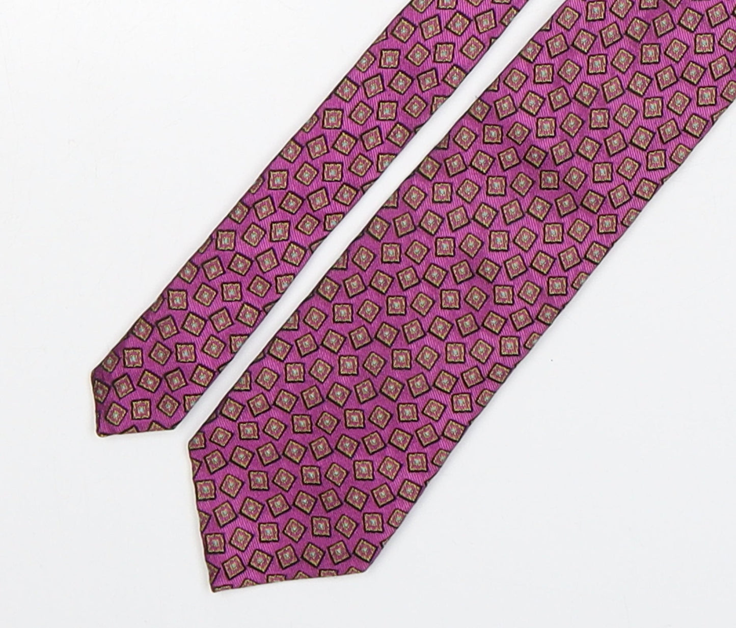 Van Laack Mens Multicoloured Geometric Silk Pointed Tie One Size