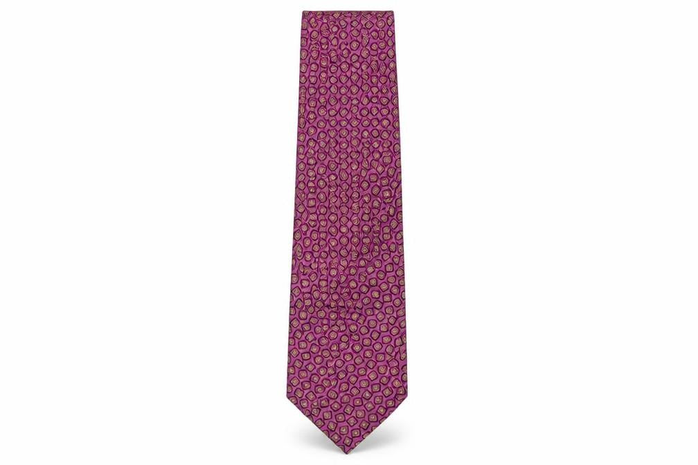 Van Laack Mens Multicoloured Geometric Silk Pointed Tie One Size