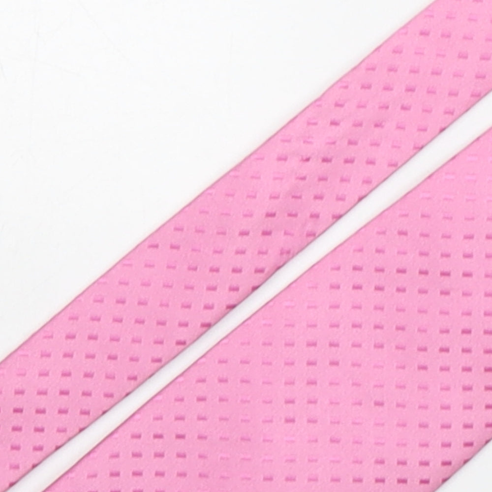 NEXT Mens Pink Polka Dot Polyester Pointed Tie One Size