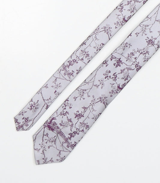 StGeorge Mens Multicoloured Floral Silk Pointed Tie One Size