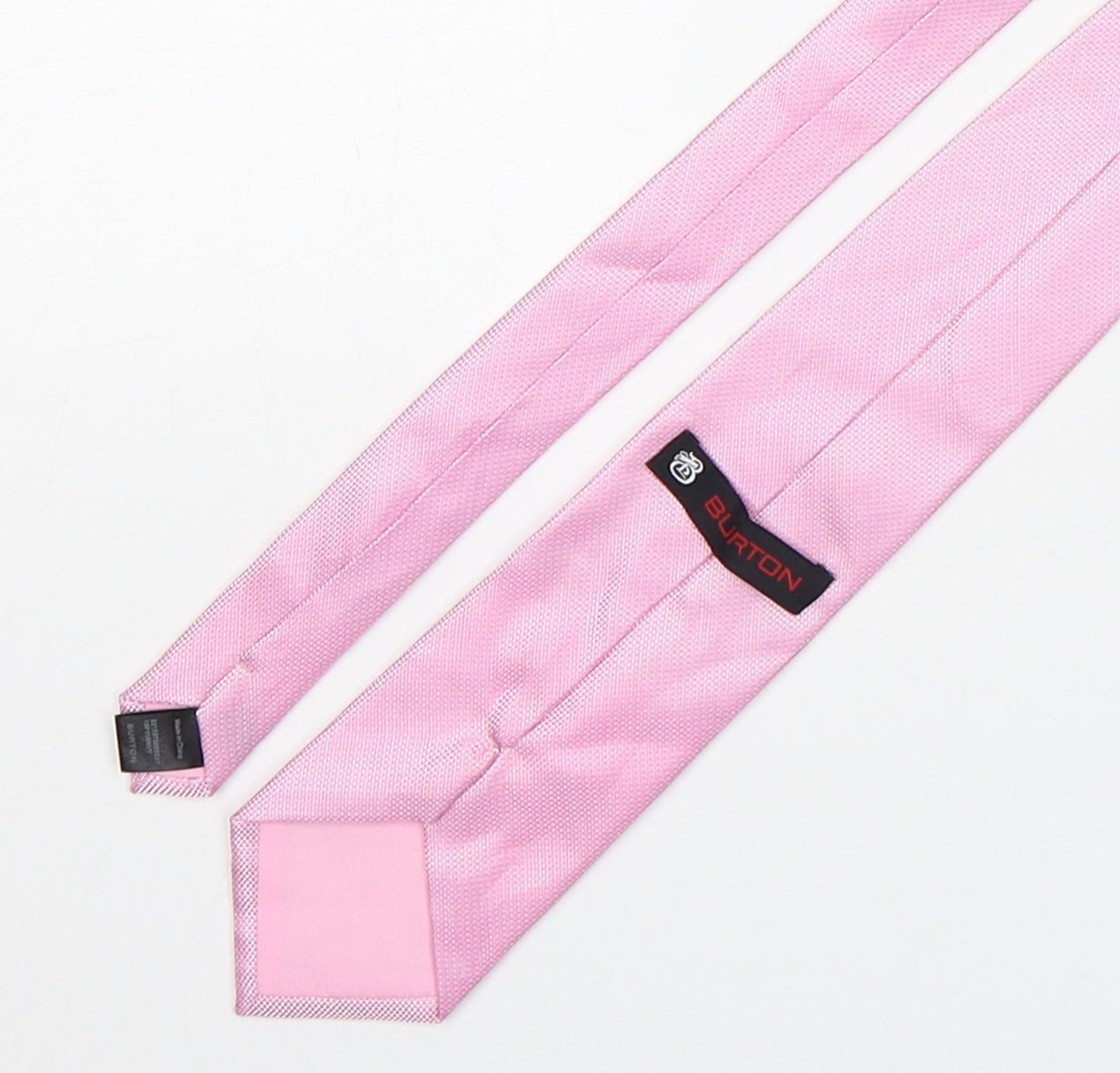 Burton  Mens Pink Grenadine Polyester Pointed Tie One Size