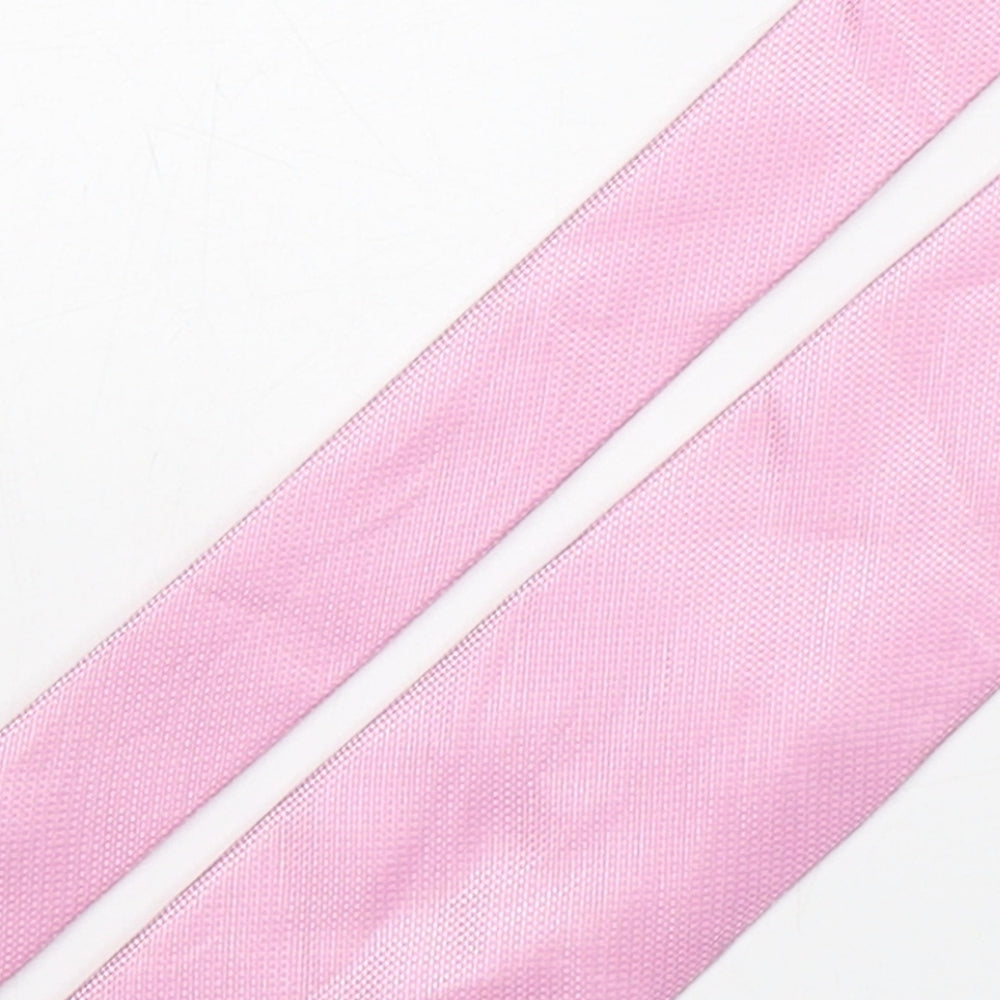 Burton  Mens Pink Grenadine Polyester Pointed Tie One Size