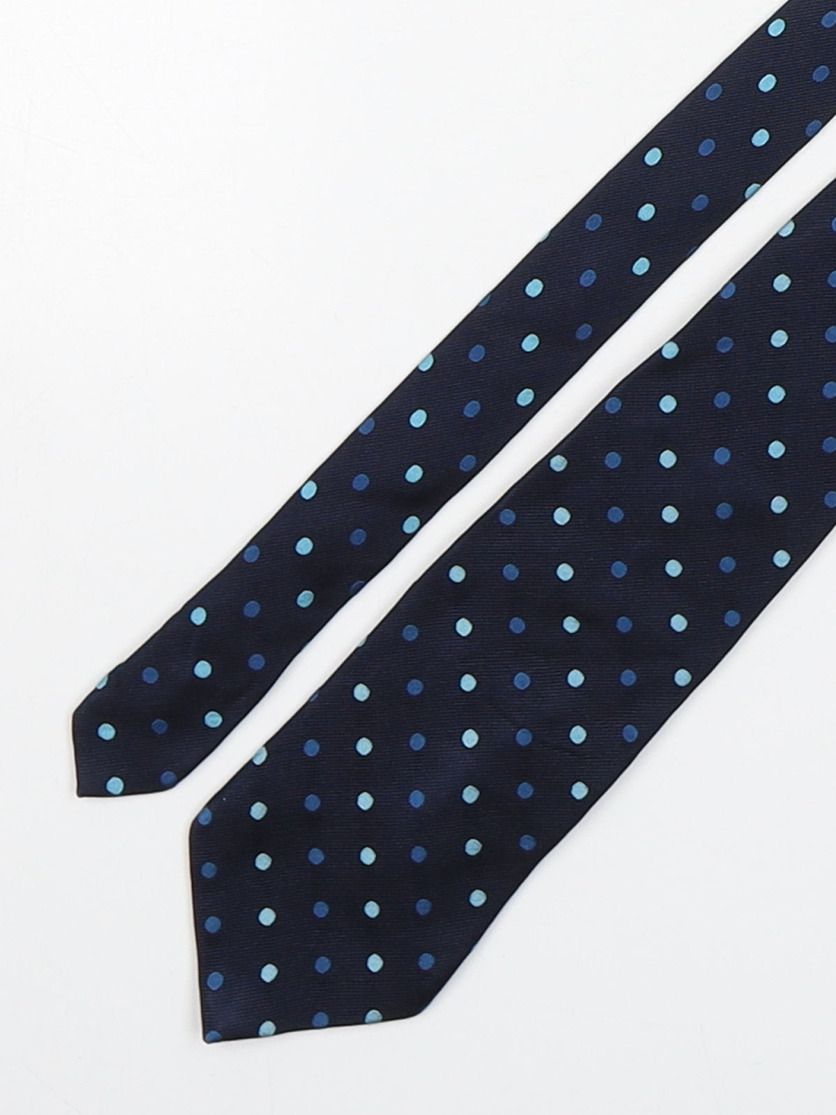 Blakes Mens Blue Polka Dot Silk Pointed Tie One Size