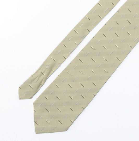 Ciro Citterio Mens Beige Geometric Polyester Pointed Tie One Size
