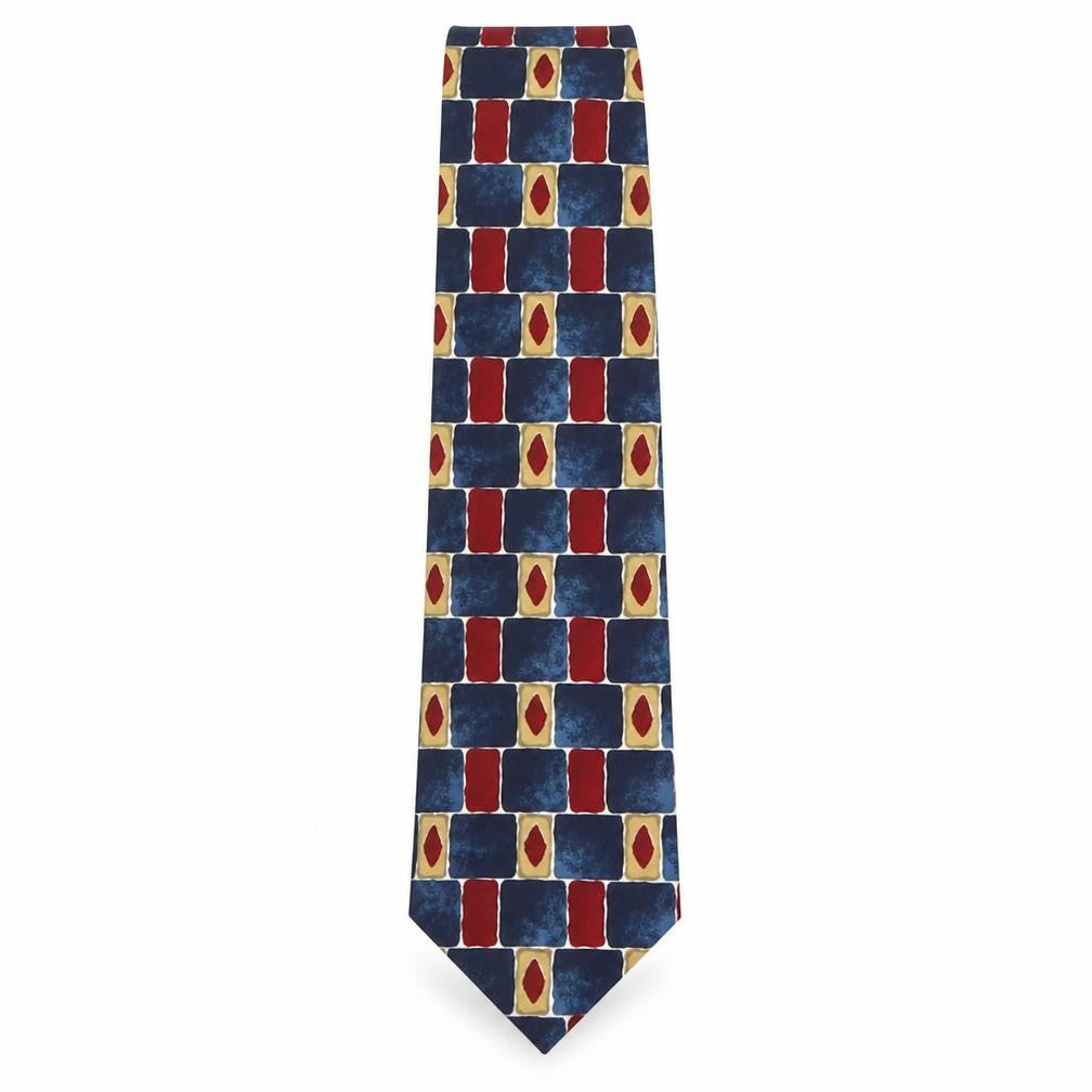 Marks & Spencer Mens Multicoloured Geometric Polyester Pointed Tie One Size
