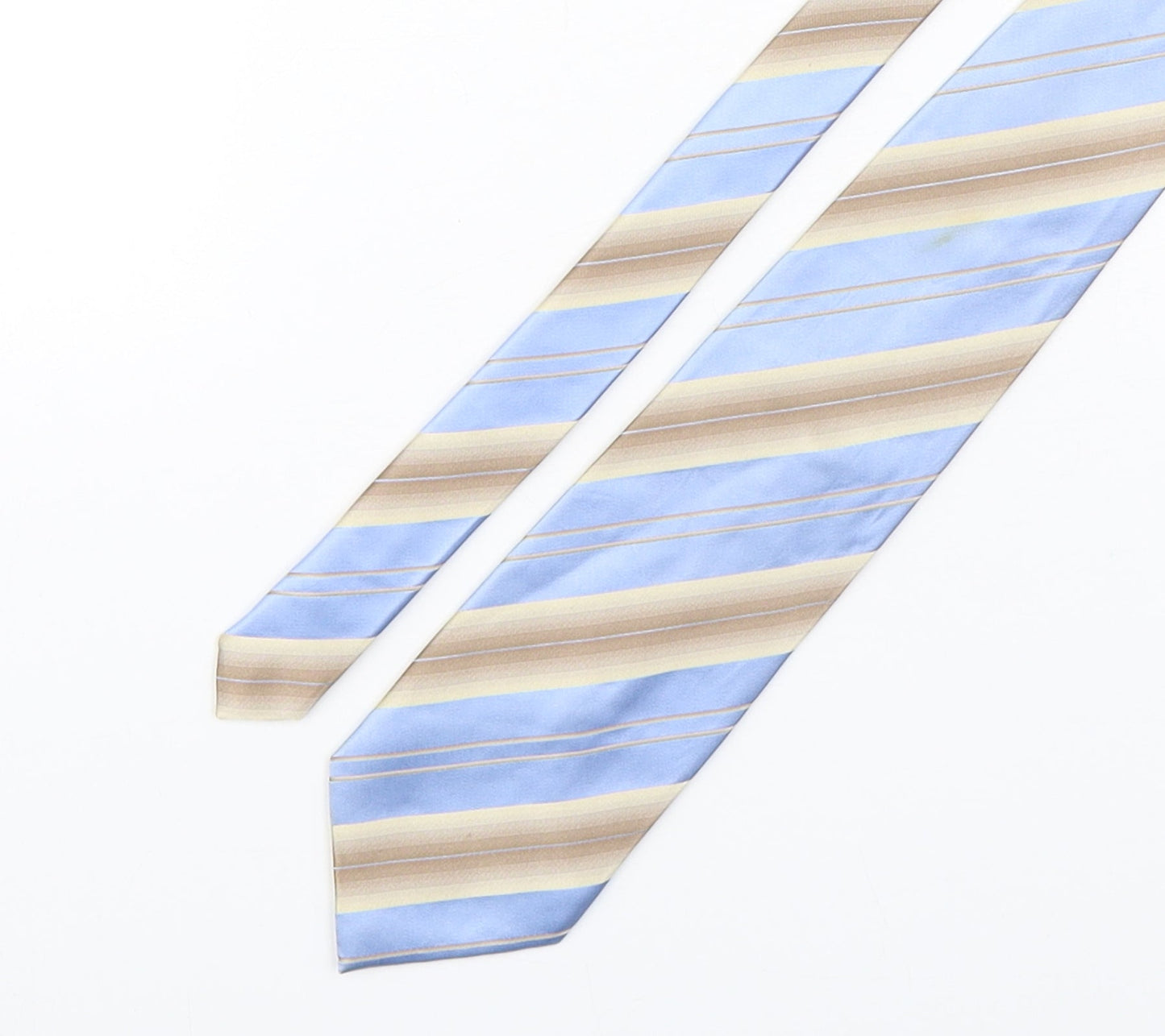 Fellini Mens Multicoloured Striped Silk Pointed Tie One Size