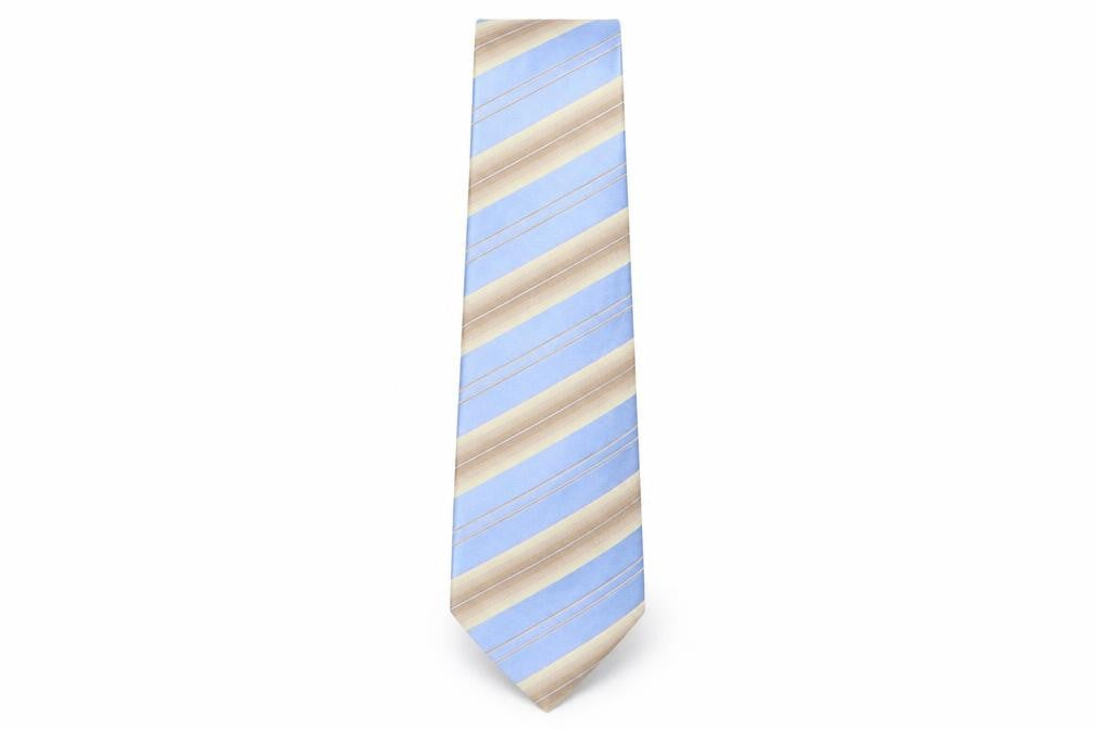 Fellini Mens Multicoloured Striped Silk Pointed Tie One Size