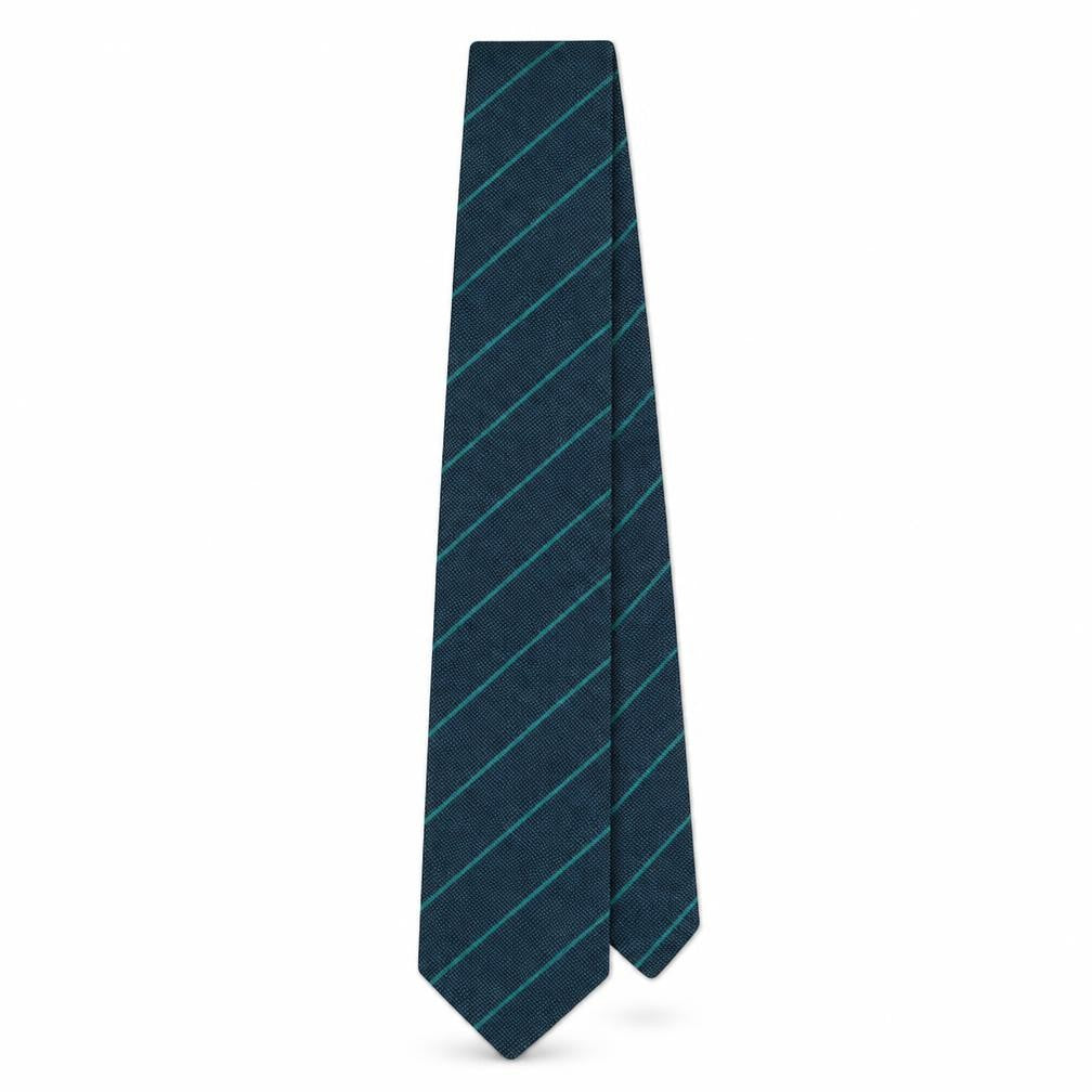 Paul John  Mens Green Geometric Polyester Pointed Tie One Size