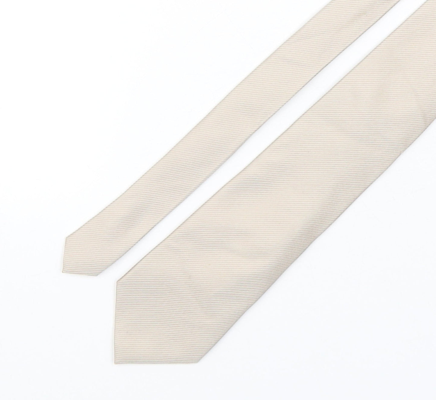 Thomas Nash Mens Beige  Silk Pointed Tie One Size