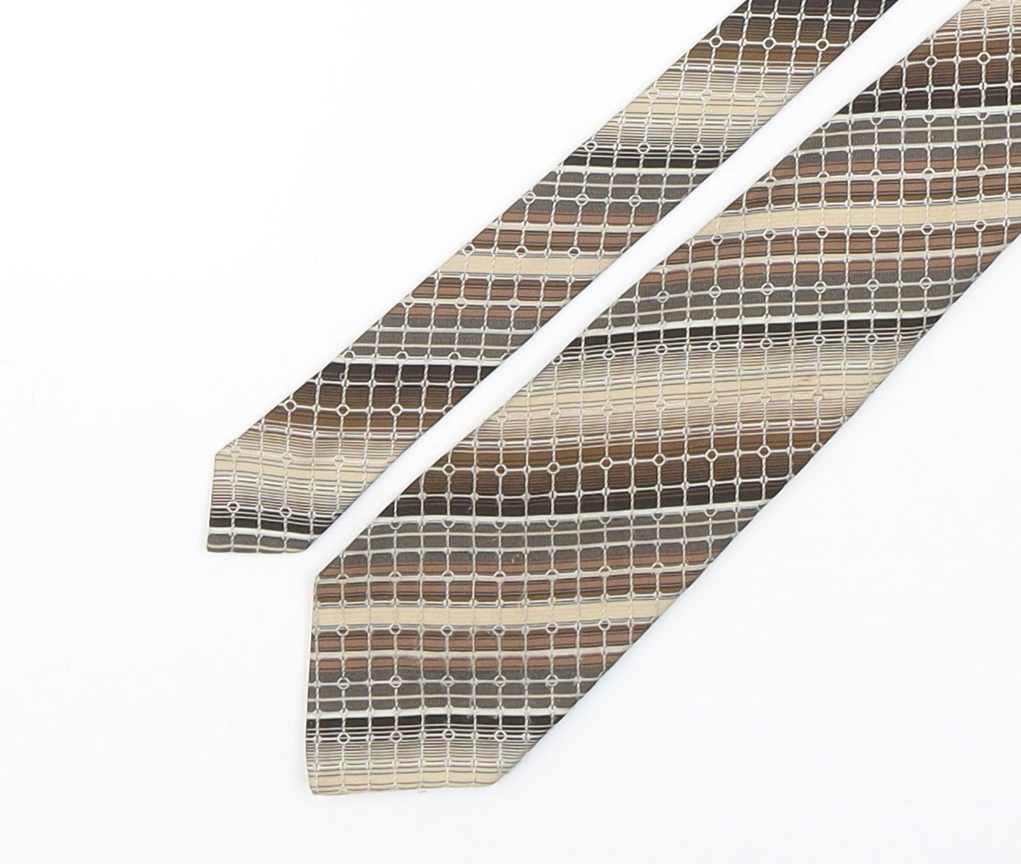 Michael George Mens Multicoloured Striped Polyester Pointed Tie One Size