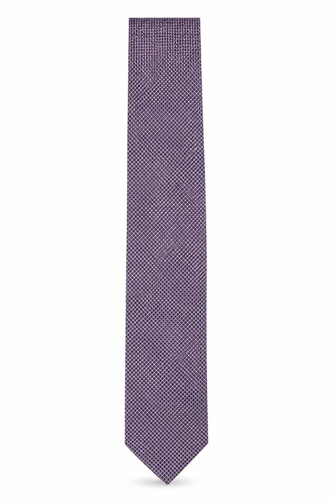 Tie Rack  Mens Purple Plaids & Checks Polyester Pointed Tie One Size