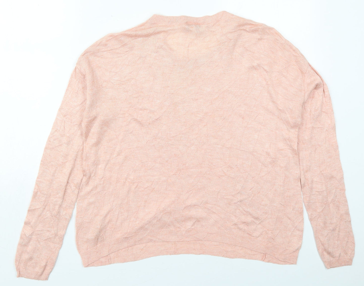 Matalan Womens Pink Crew Neck  Viscose Pullover Jumper Size M