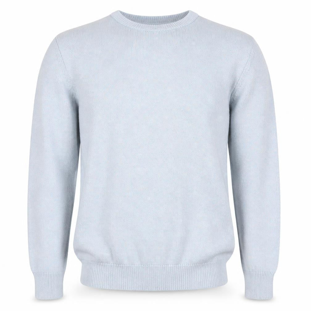 Cedarwood State Mens Blue Crew Neck Cotton Pullover Jumper Size S