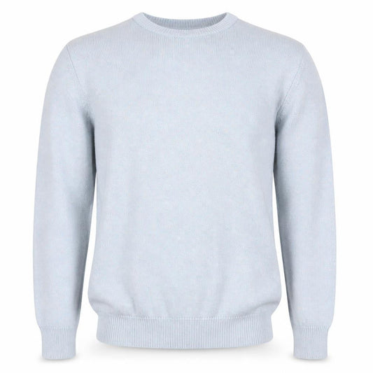 Cedarwood State Mens Blue Crew Neck Cotton Pullover Jumper Size S