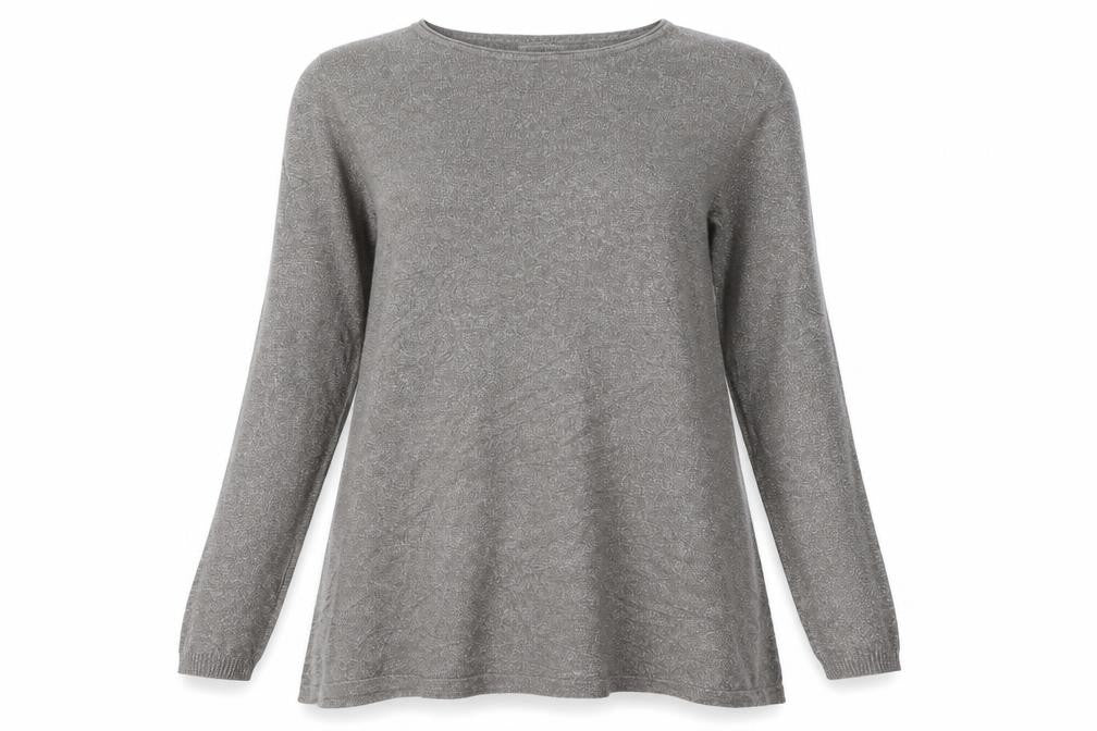 M&V Womens Brown Crew Neck  Nylon Pullover Jumper Size L