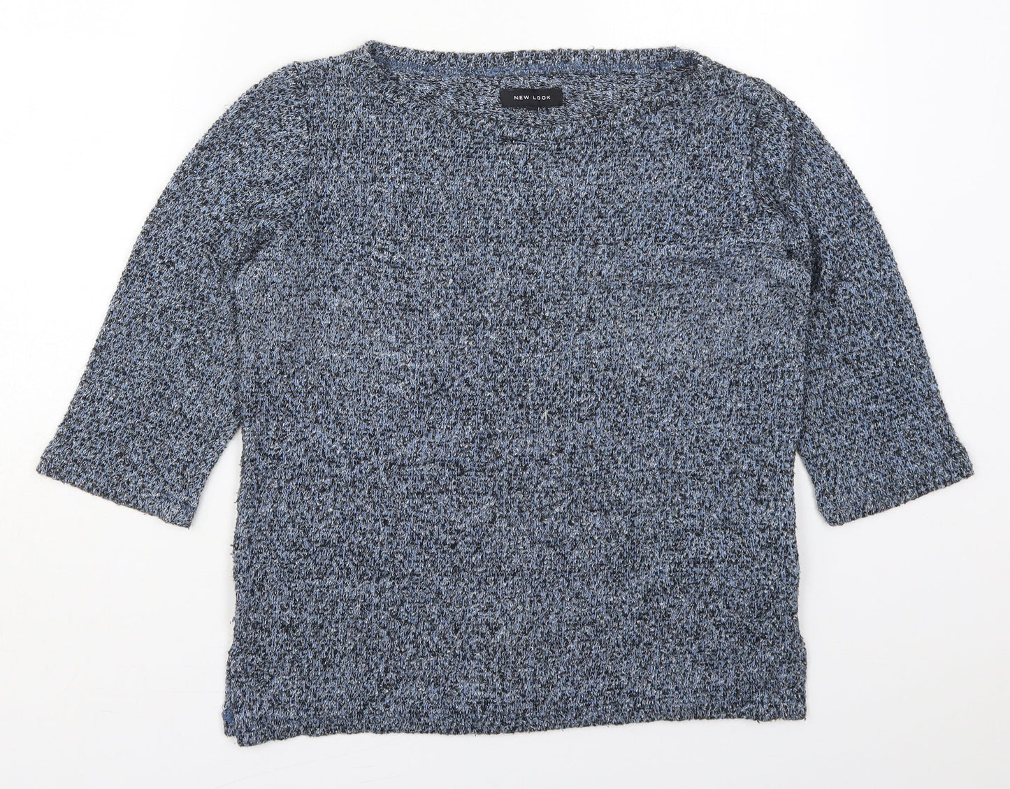 New Look Womens Blue Round Neck  Polyester Pullover Jumper Size 10