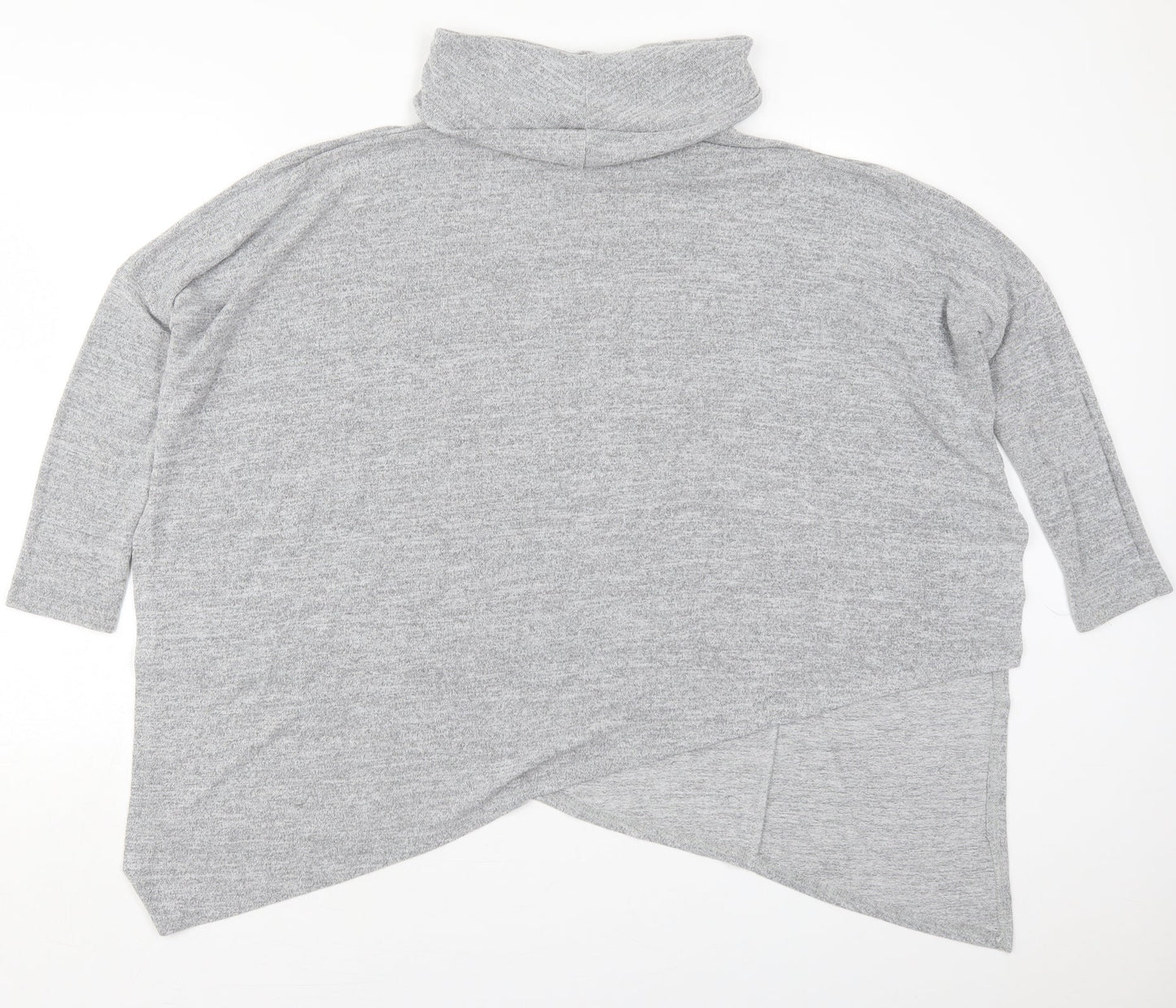 New Look Womens Grey Roll Neck  Viscose Pullover Jumper Size M