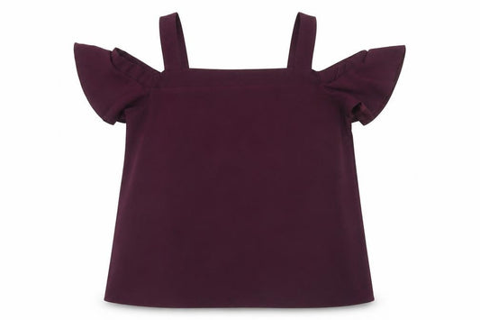 Atmosphere Womens Purple  Polyester Basic Blouse Size 10 Off the Shoulder - cold Shoulder