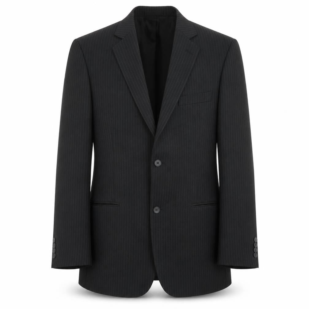 Taylor & Wright Mens Black Striped Polyester Jacket Blazer Size 40
