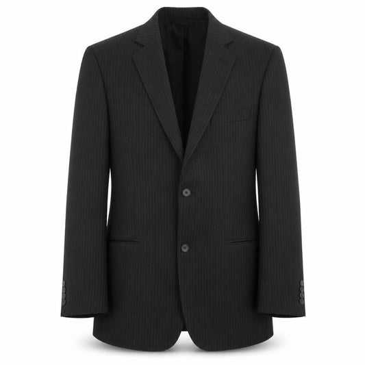 Taylor & Wright Mens Black Striped Polyester Jacket Blazer Size 40
