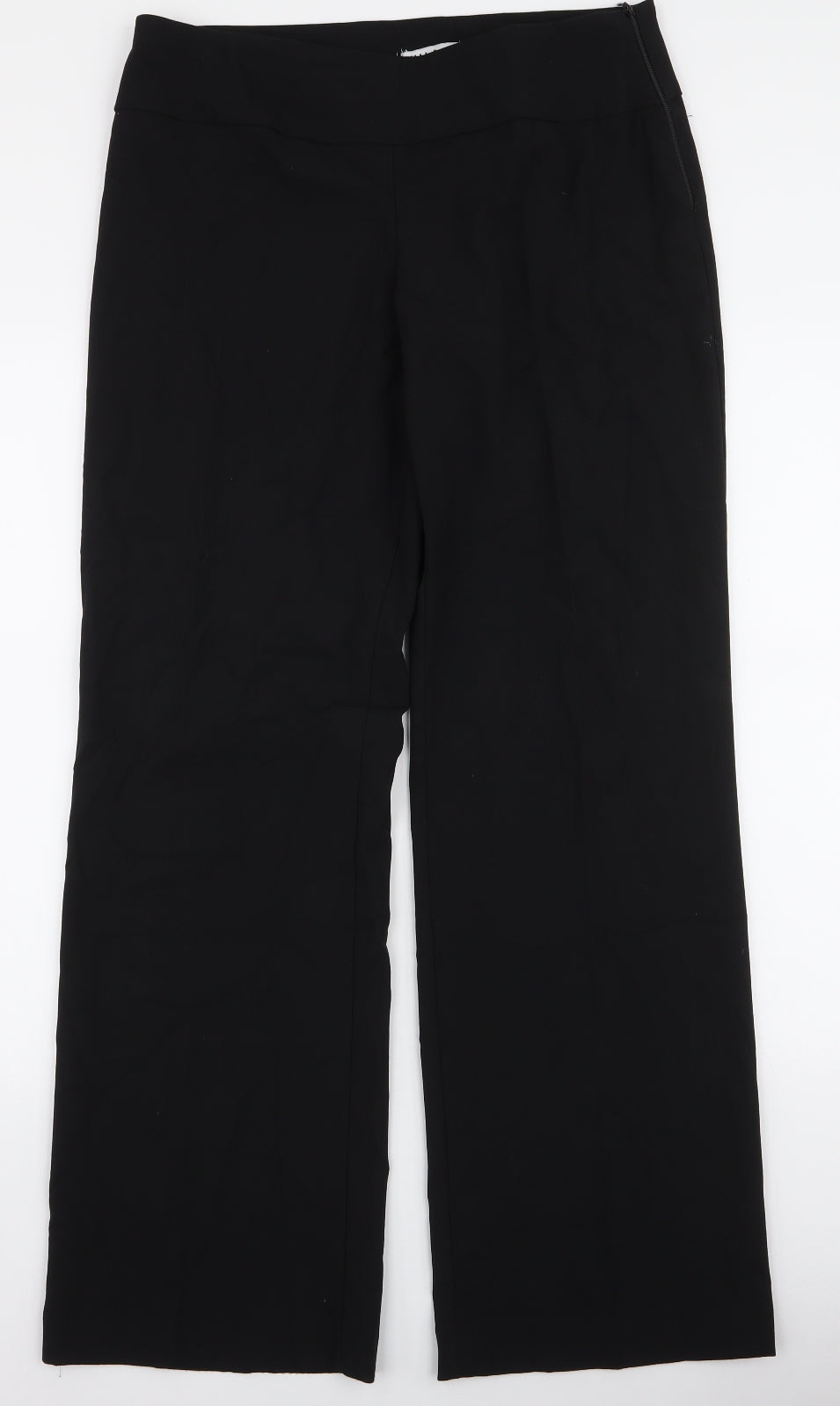 VILA Womens Black  Polyester Trousers  Size L L32 in Regular Zip