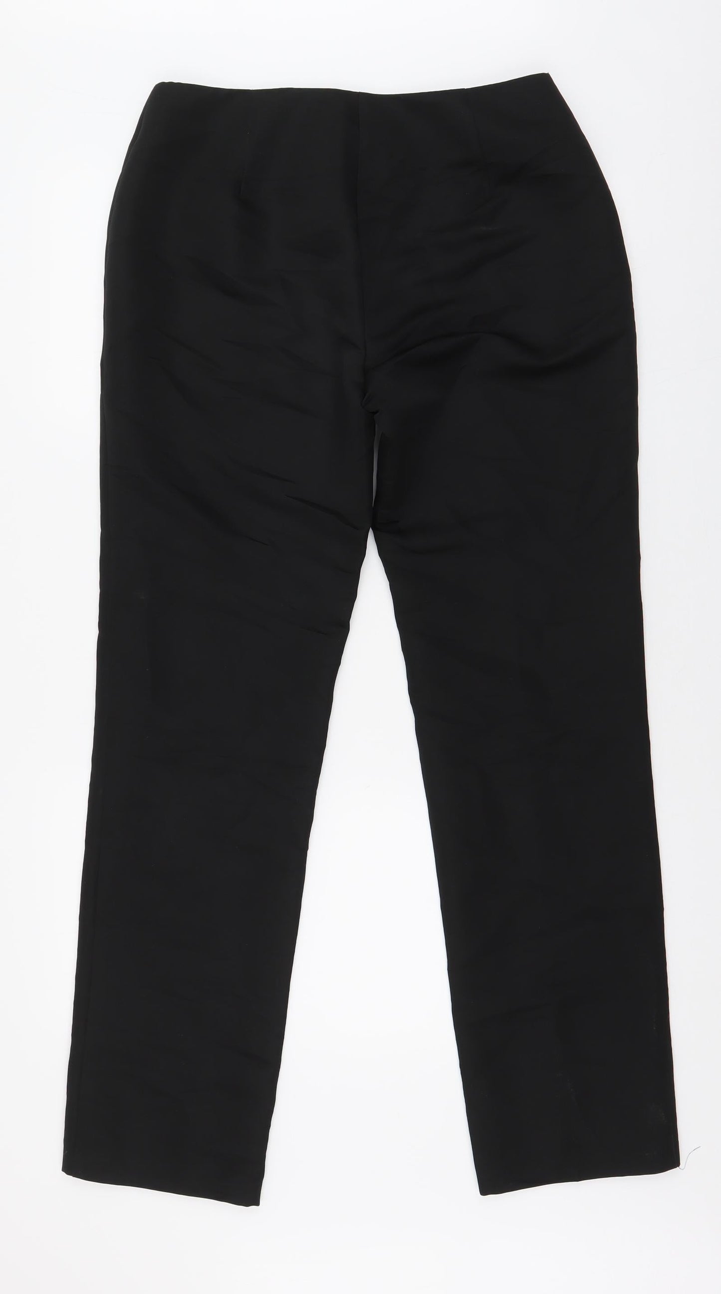 United Colors of Benetton Mens Black  Polyester Trousers  Size S L31 in Regular Zip