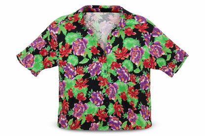 Zara Womens Multicoloured Floral Viscose Basic Blouse Size XS Collared