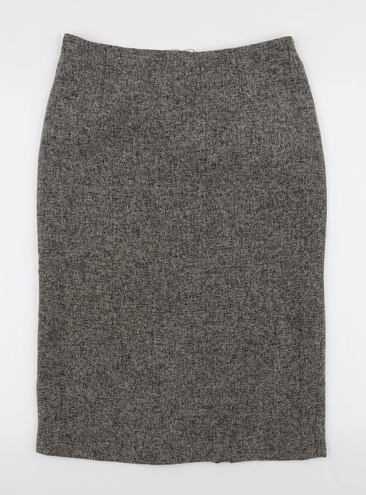 Gerard Womens Beige  Polyester A-Line Skirt Size 10   Zip