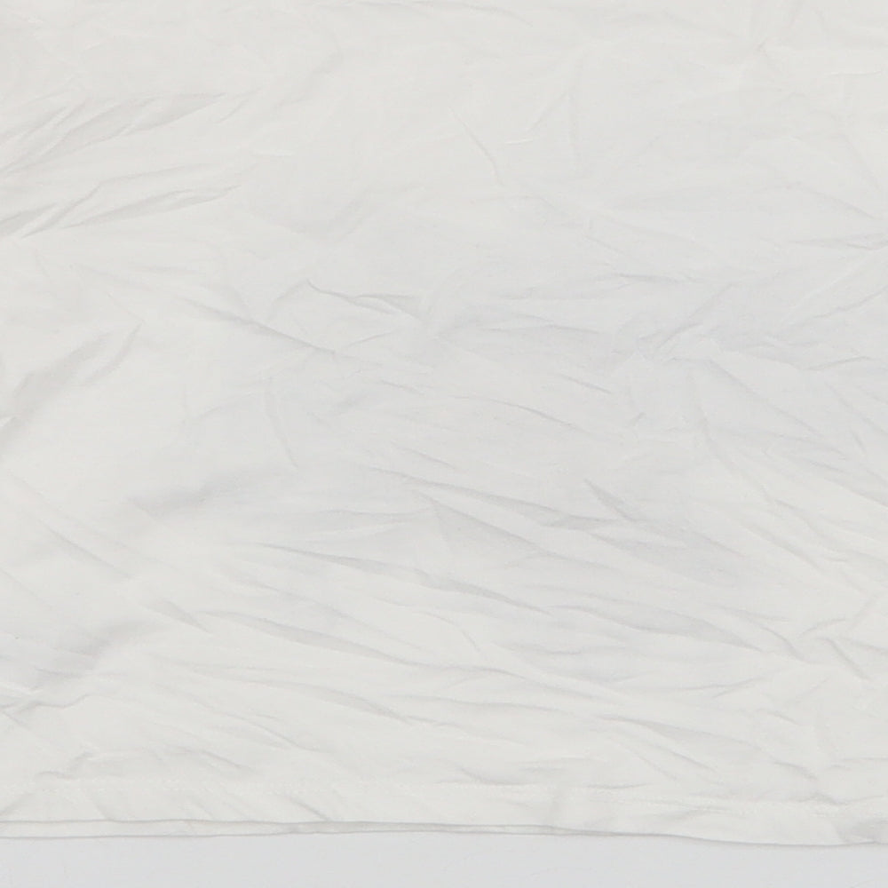 Dunnes Stores Girls White  100% Cotton Jersey T-Shirt Size 8-9 Years Round Neck Pullover - New York