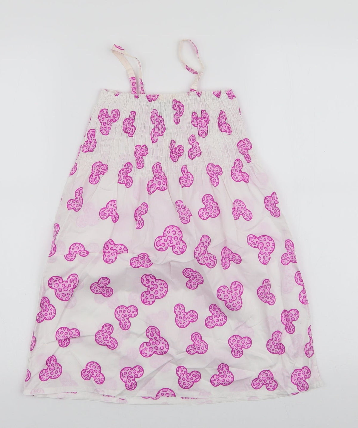 Disneyland Resort Girls White  100% Cotton A-Line  Size S  Square Neck Pullover - Disneyland resort Minnie Mouse