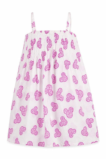 Disneyland Resort Girls White  100% Cotton A-Line  Size S  Square Neck Pullover - Disneyland resort Minnie Mouse