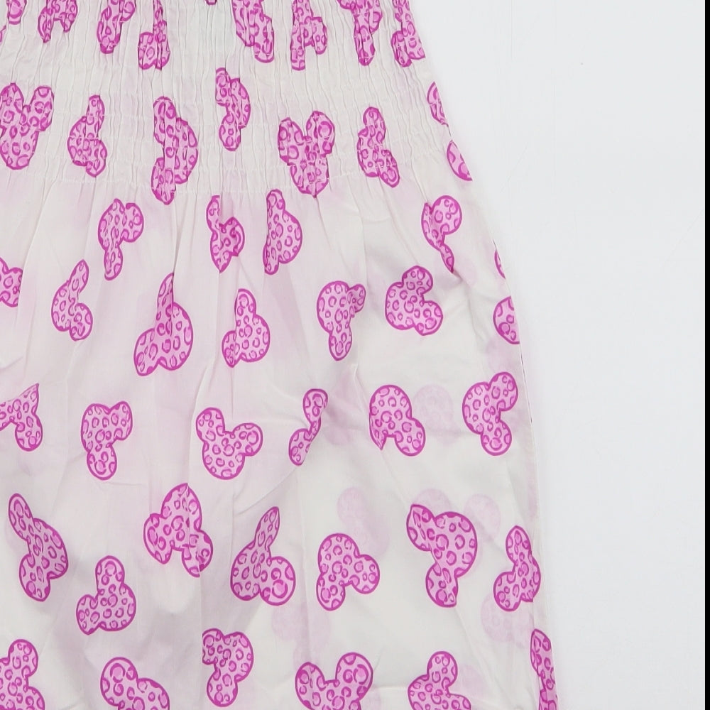 Disneyland Resort Girls White  100% Cotton A-Line  Size S  Square Neck Pullover - Disneyland resort Minnie Mouse
