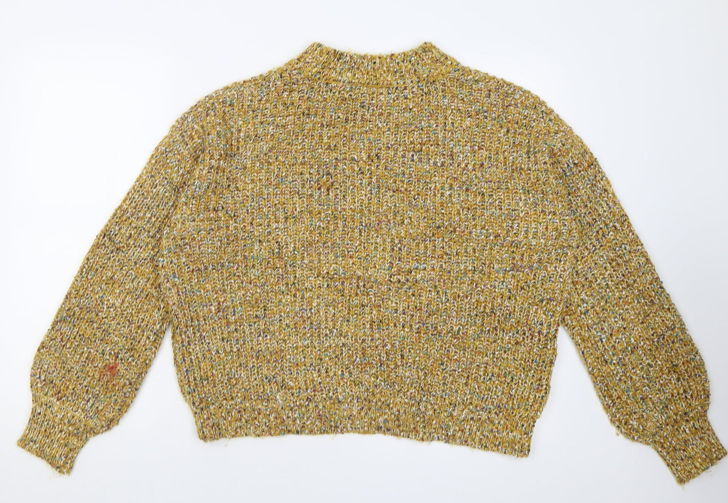 Matalan Womens Yellow Crew Neck  Polyester Pullover Jumper Size L