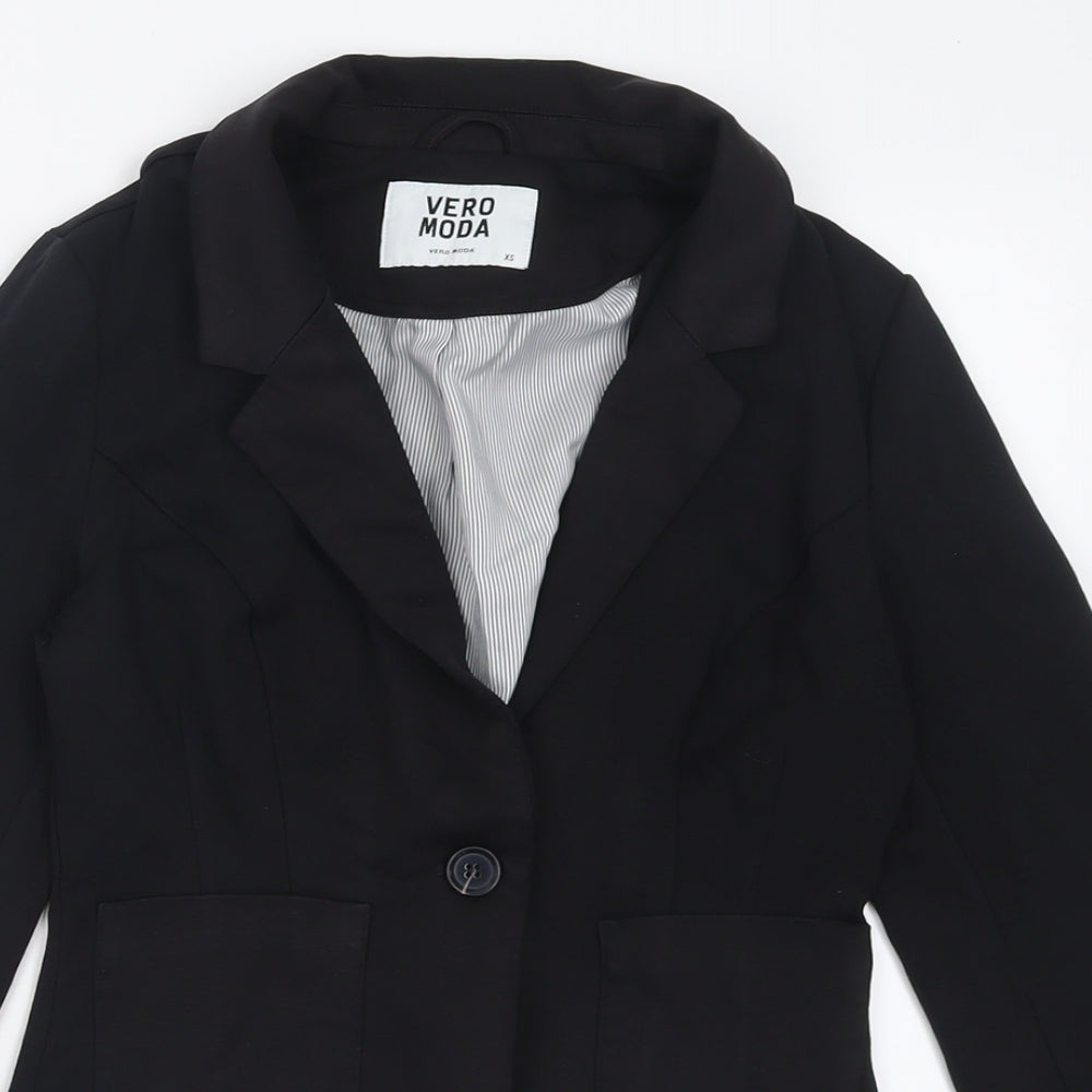 VERO MODA Womens Black   Jacket Blazer Size XS  Button