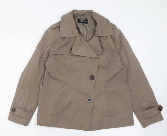 Debenhams Womens Brown   Jacket  Size 12  Button