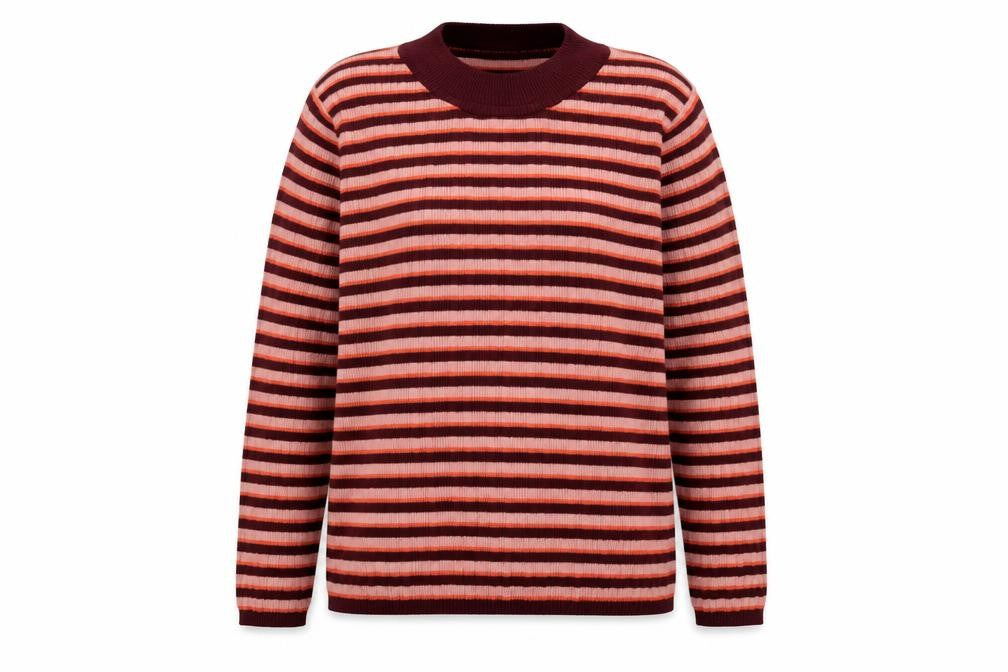 Primark Womens Multicoloured Crew Neck Striped Polyester Pullover Jumper Size XL