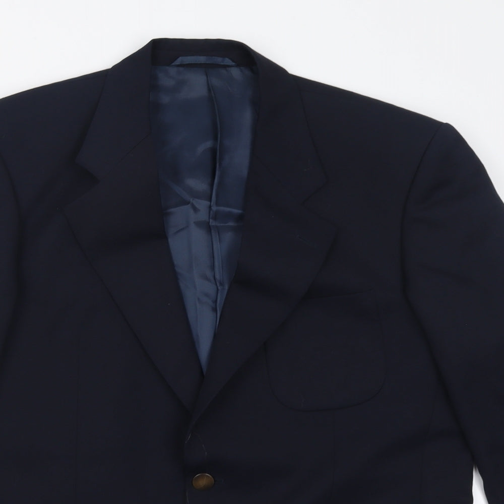 Wellington Mens Blue  Wool Jacket Suit Jacket Size 38