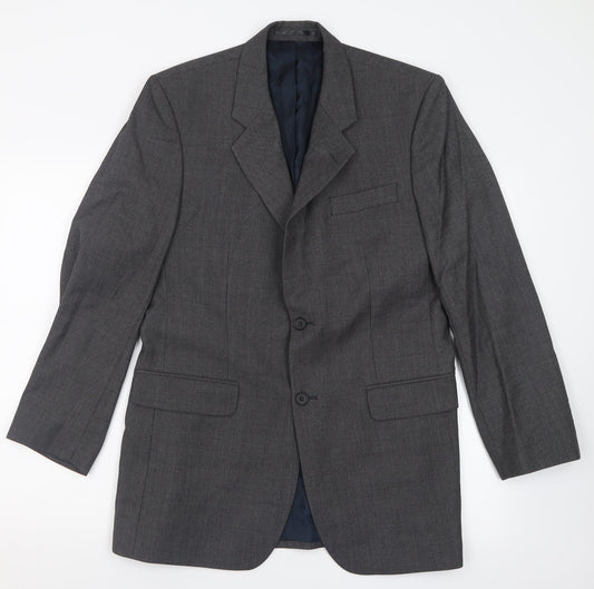 Roderick Charles  Mens Grey  Wool Jacket Suit Jacket Size 38
