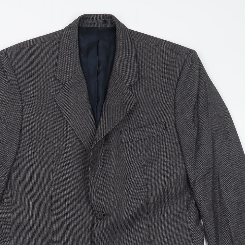 Roderick Charles  Mens Grey  Wool Jacket Suit Jacket Size 38