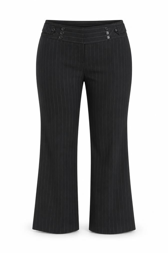 Evie  Womens Grey Herringbone Polyester Trousers  Size 20 L29 in Regular Zip