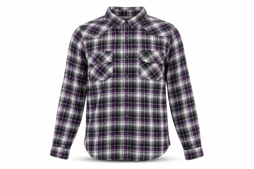 UNION MADE Mens Grey Plaid Cotton  Button-Up Size L Collared Button