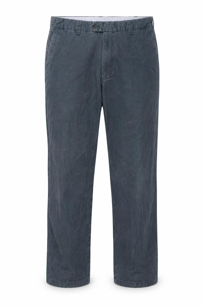 Douglas Mens Blue Striped Cotton Trousers  Size 38 in L31 in Regular Zip