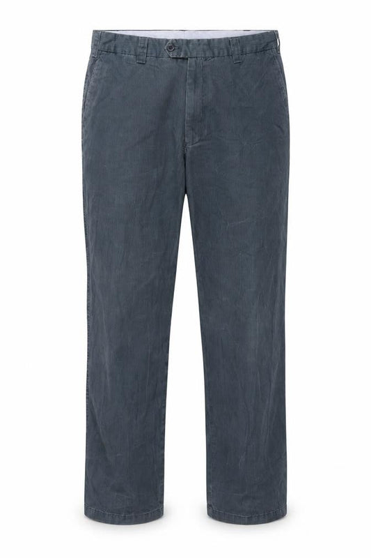 Douglas Mens Blue Striped Cotton Trousers  Size 38 in L31 in Regular Zip